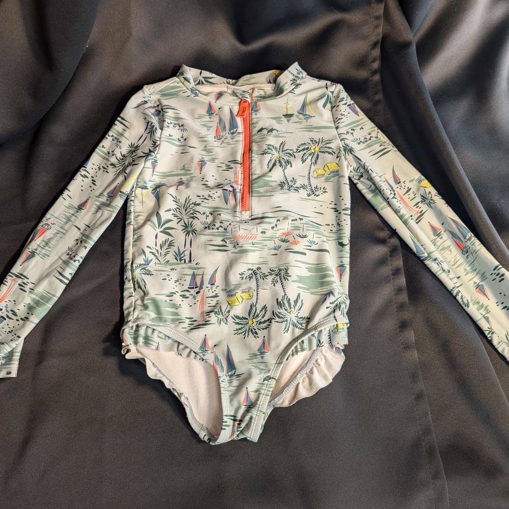 Carters Girls Rashguard Bathing Suit - 5T